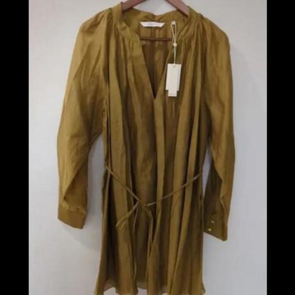 (24) NWT Rebecca Taylor Long Sleeve Cotton Silk Dress, XL